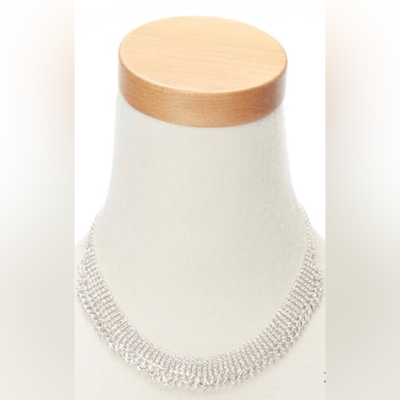 💖💎 Silver Rhinestone Waterfall Jewelry Set 💞 - Picture 2 of 2